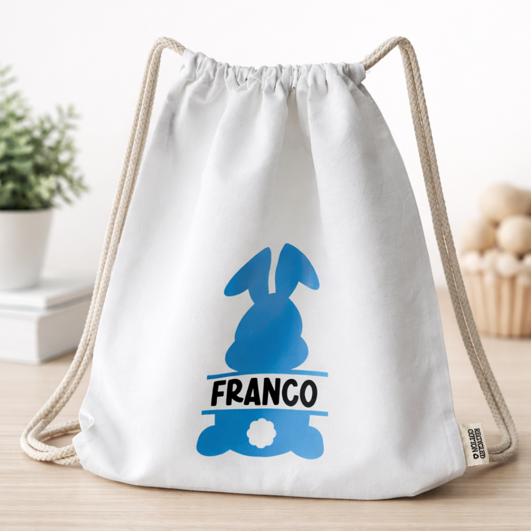 Personalized Bunny Drawstring Bag