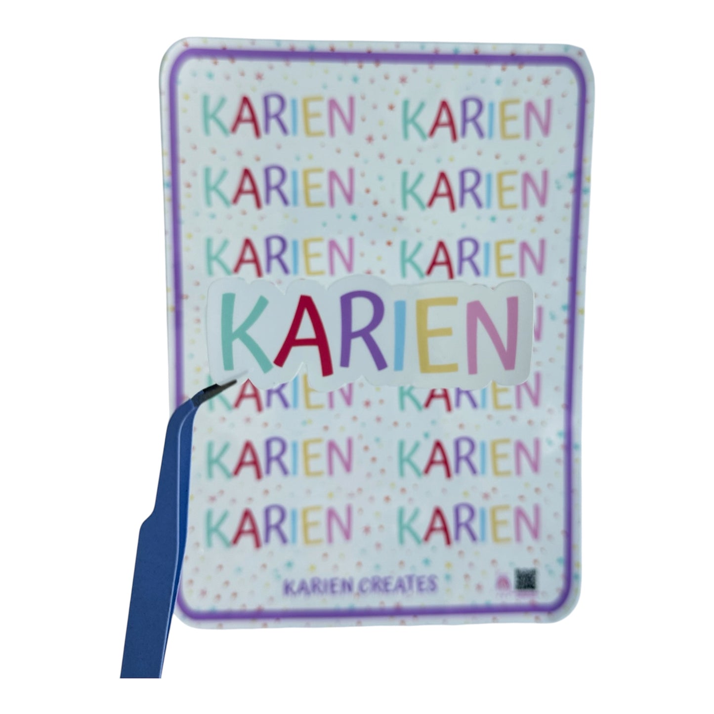 Pastel Rainbow Custom Name Stickers