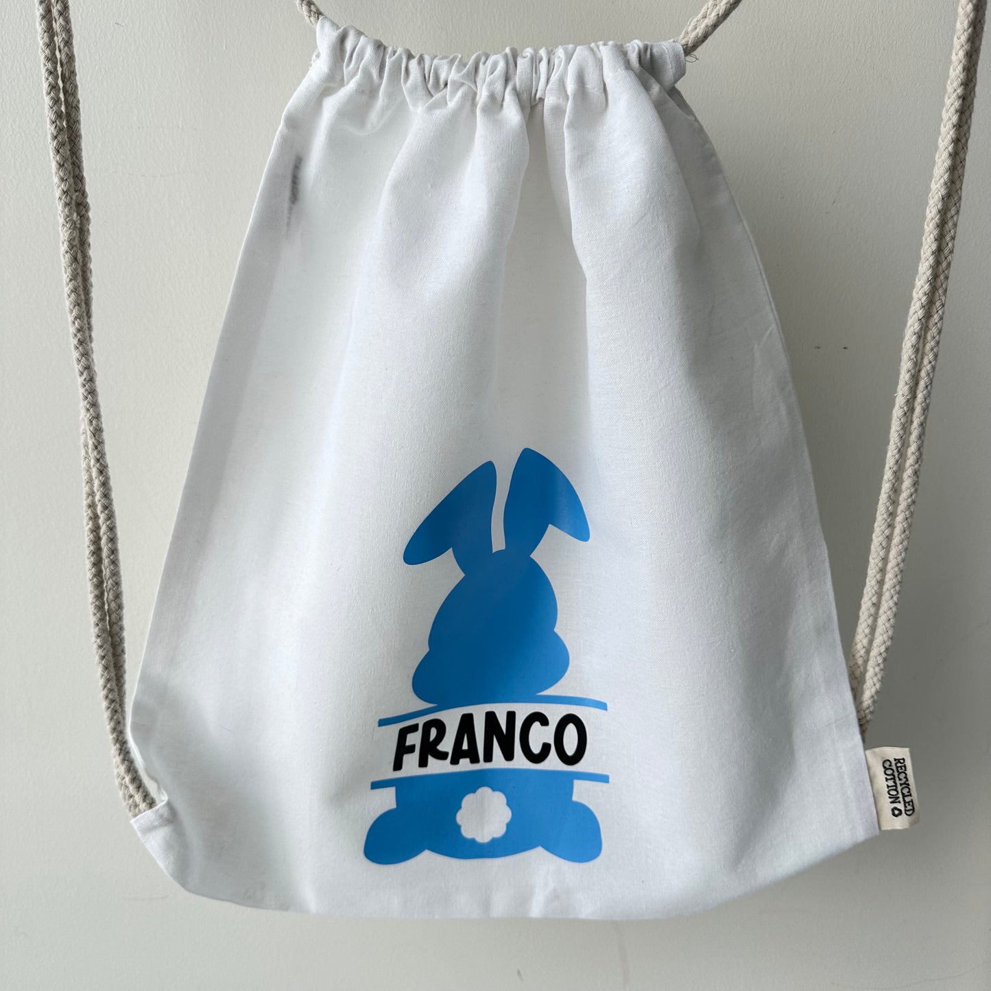 Personalized Bunny Drawstring Bag