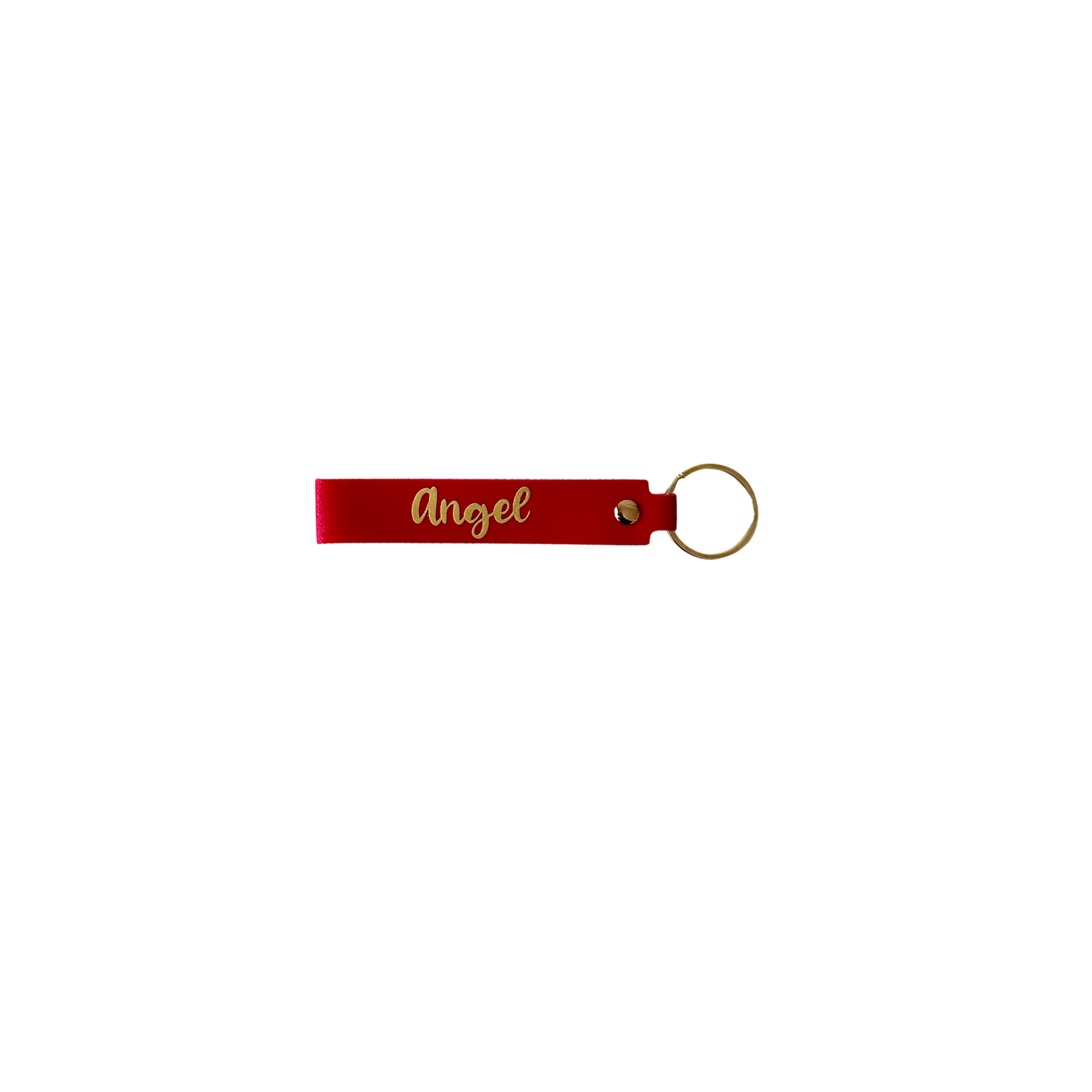 Personalized Faux Leather Keychain β Custom Name (Up to 10 Characters)