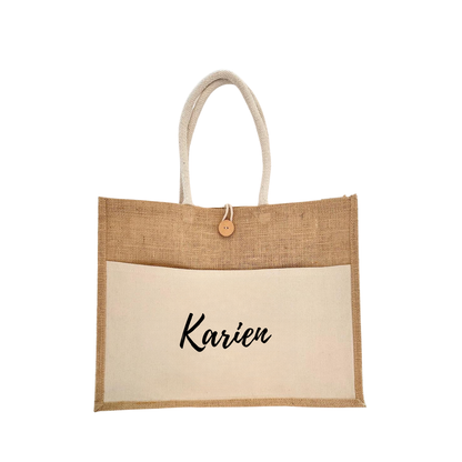 Personalized Burlap Bag