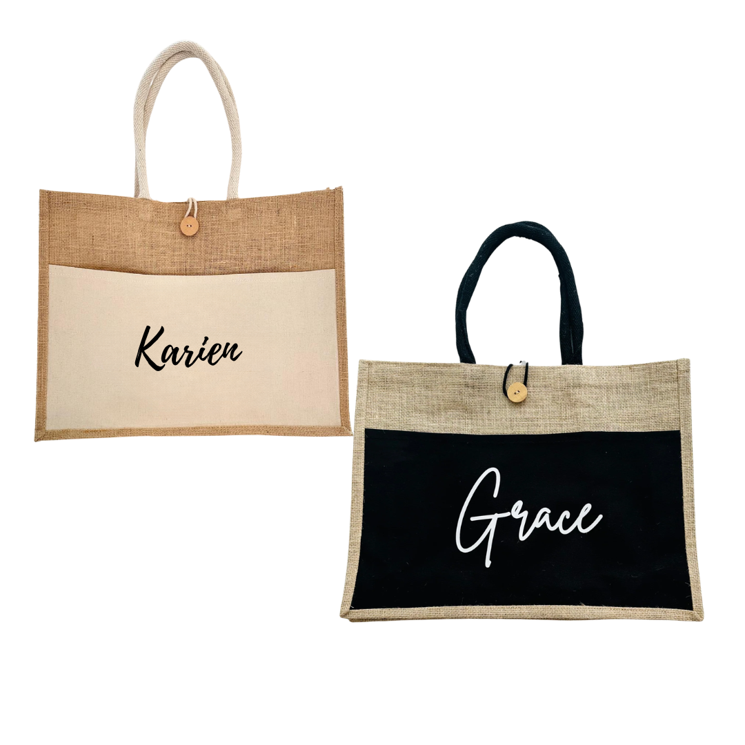 Personalized Burlap Bag
