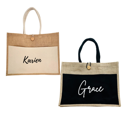 Personalized Burlap Bag