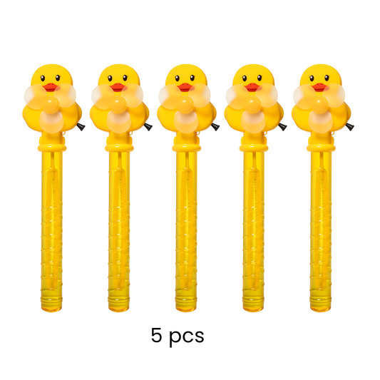 Duck Hand Fan & Bubble Stick 2 in 1 (5 pcs Mixed Colors)