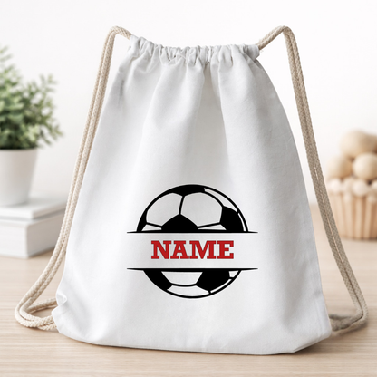 Personalized Soccer Drawstring Bag