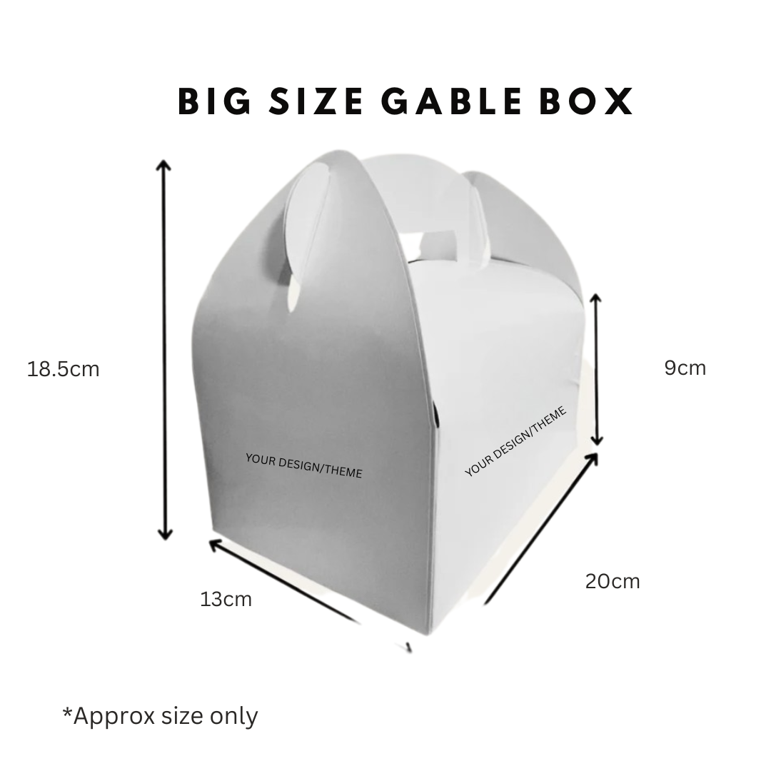 Customized Gable Box | Birthday Favor Box  6 pcs  Your Design