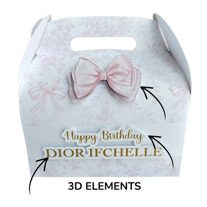 Customized Gable Box | Birthday Favor Box  6 pcs  Your Design