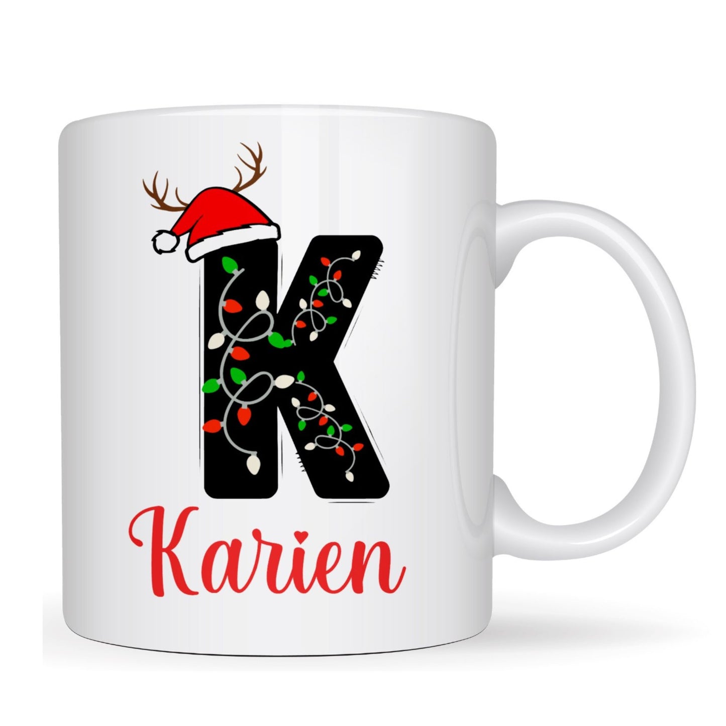 Personalized Christmas Monogram Mug