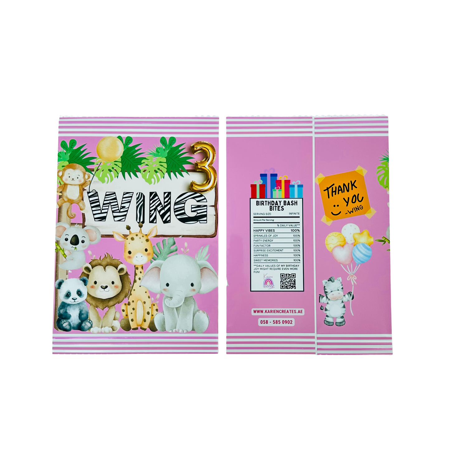Personalized Chips Bag / Treat Bag Party Favor
