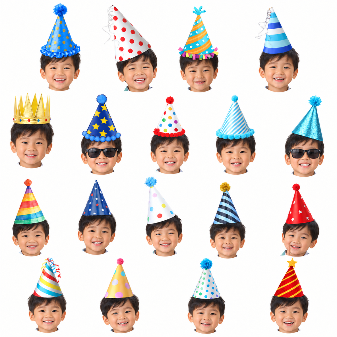 Custom Face Cupcake Toppers – 2.5 inches (Set of 6)