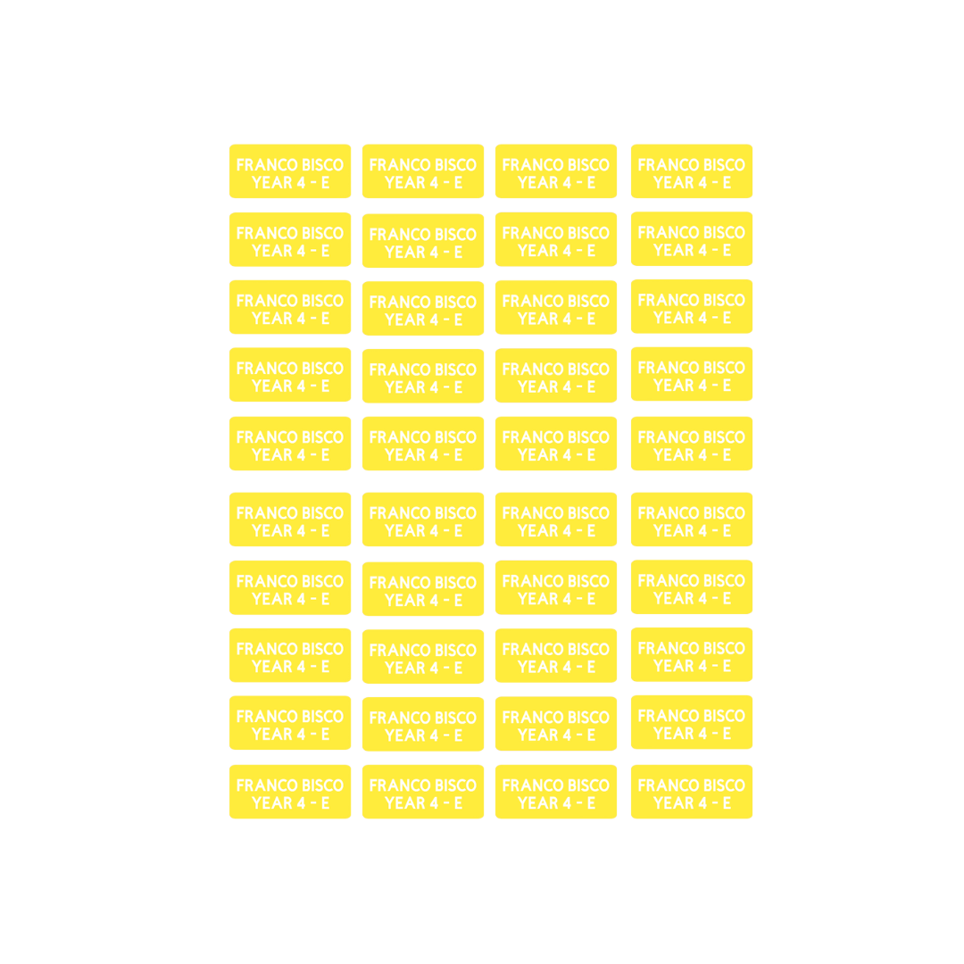School Sticker Labels