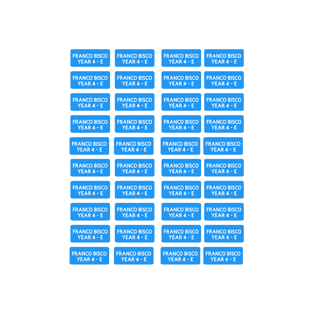 School Sticker Labels