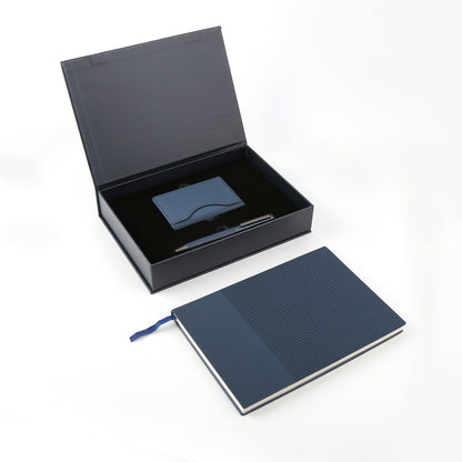 Professional Essentials Gift Set –  4-Piece Notebook Gift Set with PU Binder, Metal Pen & Card Holder