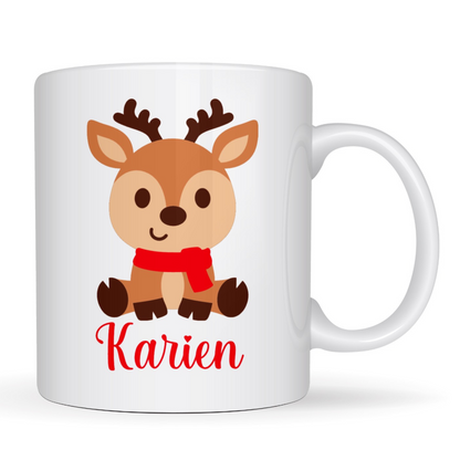 Personalized Christmas Reindeer Mug