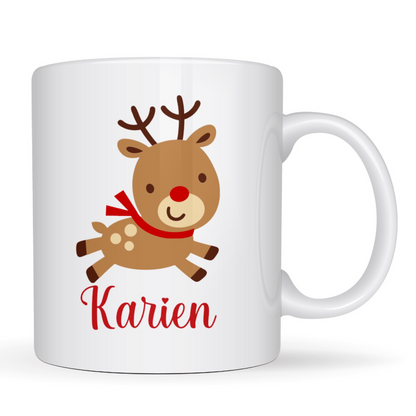 Personalized Christmas Reindeer Mug