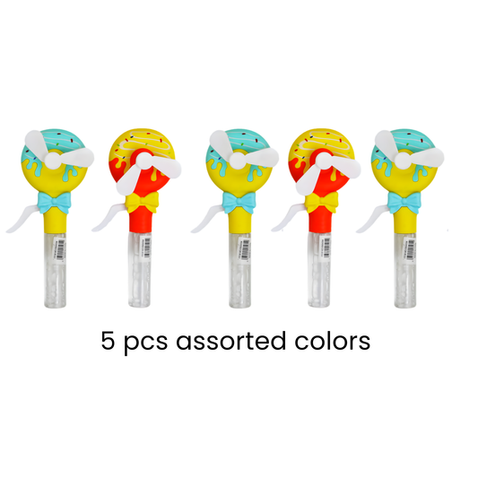Doughnut 2 in 1 Hand Fan & Bubble Stick