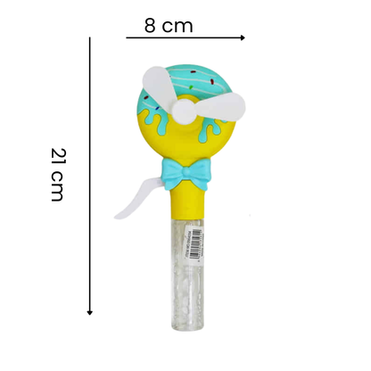 Doughnut 2 in 1 Hand Fan & Bubble Stick
