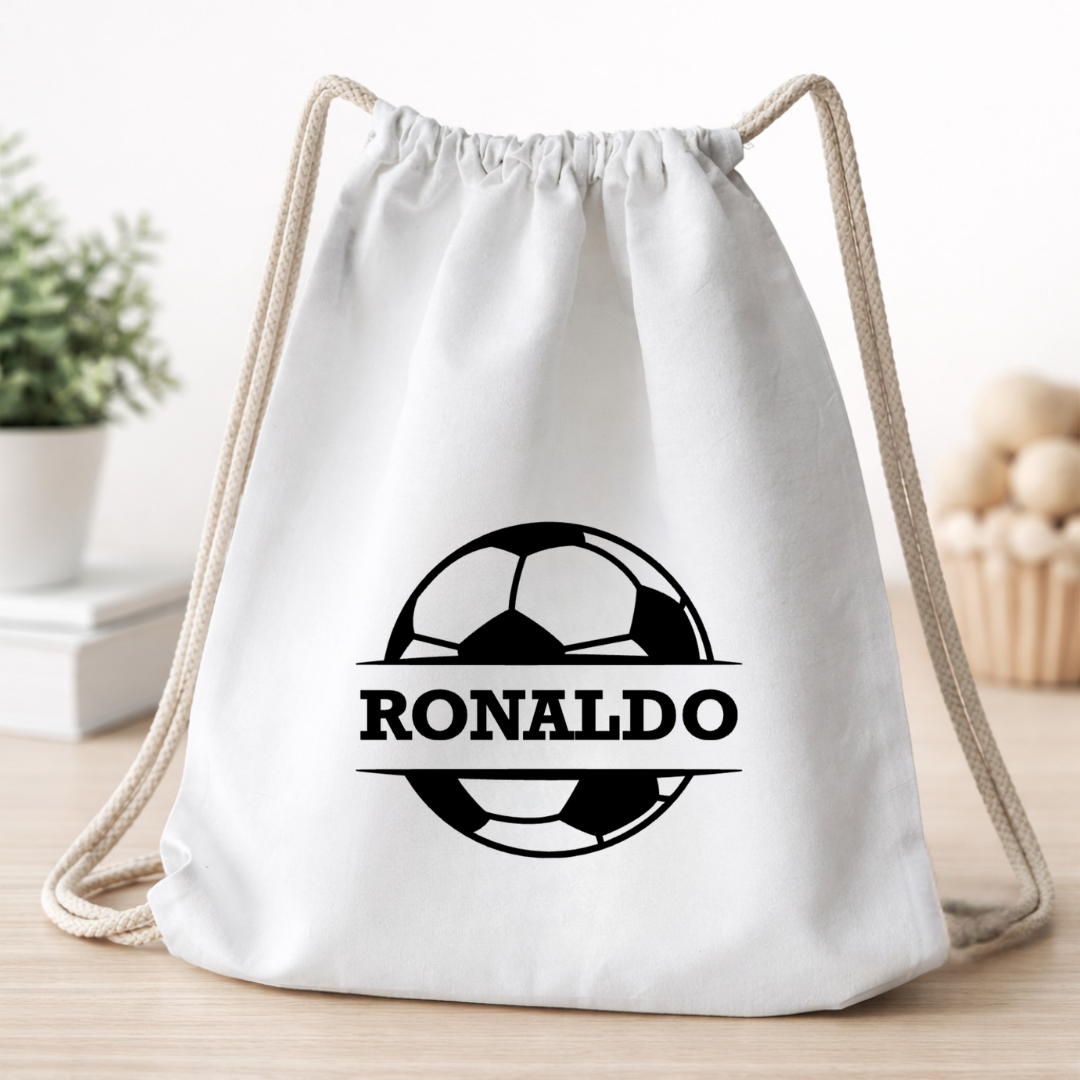 Personalized Soccer Drawstring Bag