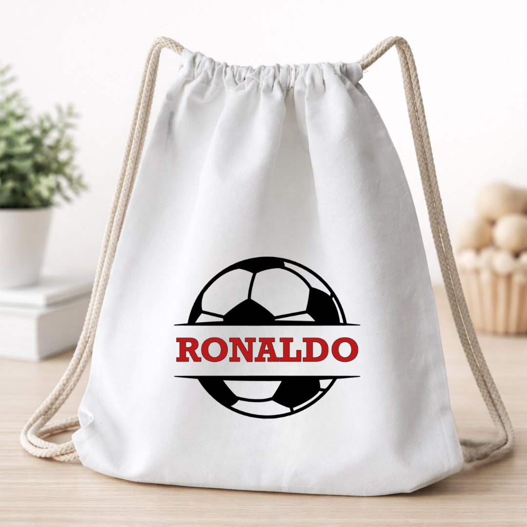 Personalized Soccer Drawstring Bag
