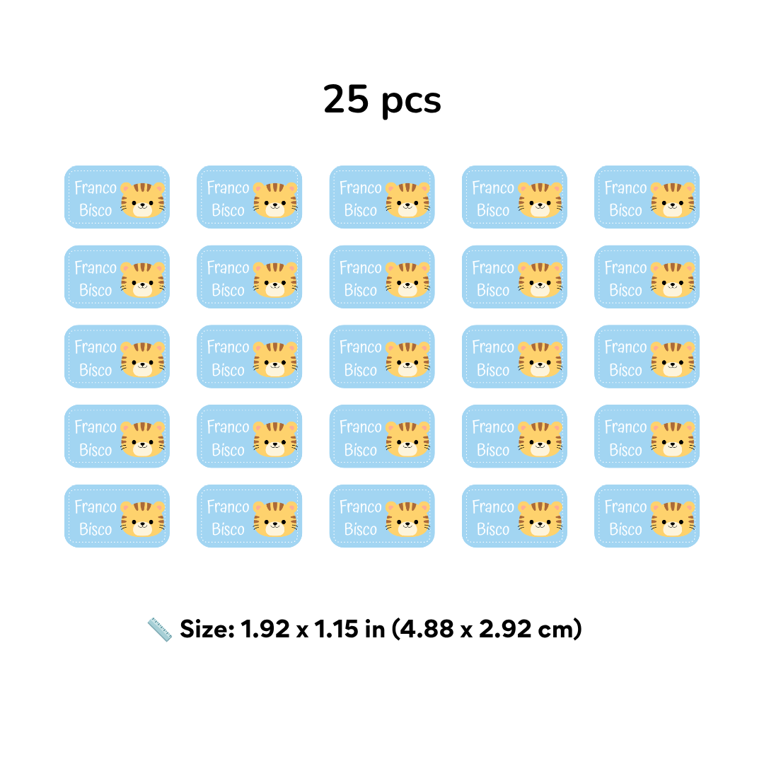 Custom Sticker Label Set – Choose Your Color & Character | 25pcs