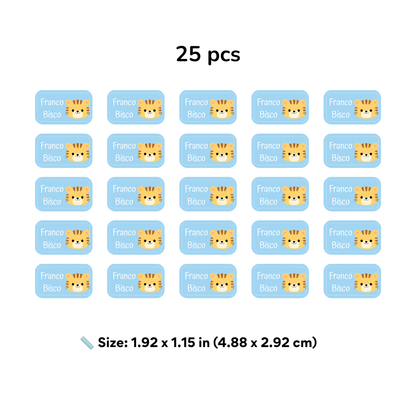 Custom Sticker Label Set – Choose Your Color & Character | 25pcs