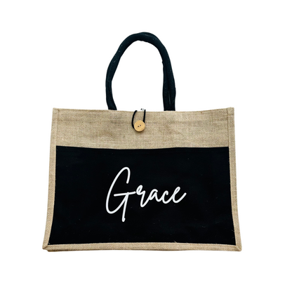 Personalized Burlap Bag
