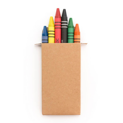 6 Pcs Crayons in Cardboard Box