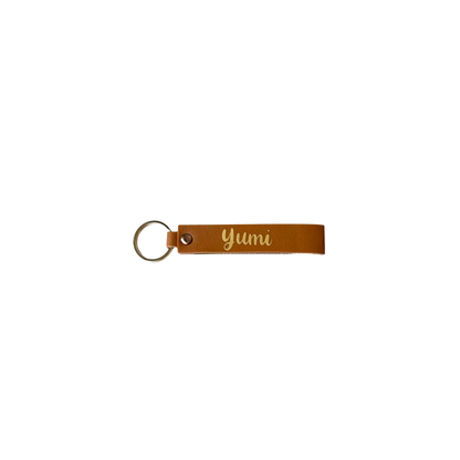 Personalized Faux Leather Keychain – Custom Name (Up to 10 Characters)