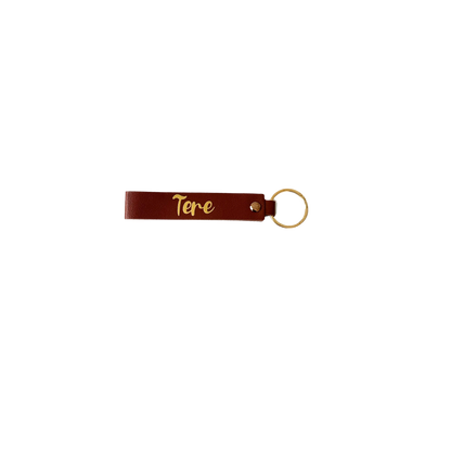 Personalized Faux Leather Keychain – Custom Name (Up to 10 Characters)
