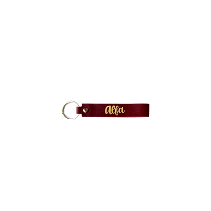 Personalized Faux Leather Keychain – Custom Name (Up to 10 Characters)