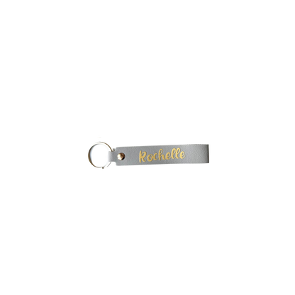 Personalized Faux Leather Keychain – Custom Name (Up to 10 Characters)
