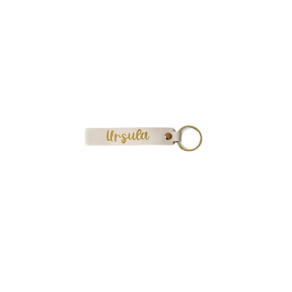 Personalized Faux Leather Keychain – Custom Name (Up to 10 Characters)
