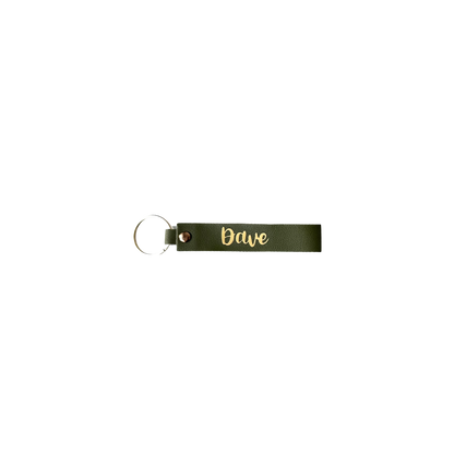 Personalized Faux Leather Keychain – Custom Name (Up to 10 Characters)