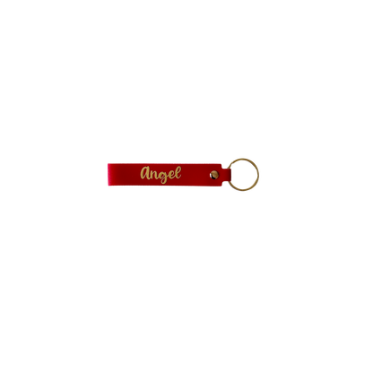 Personalized Faux Leather Keychain – Custom Name (Up to 10 Characters)