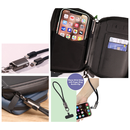 Travel Tech Wallet with Charging Cable